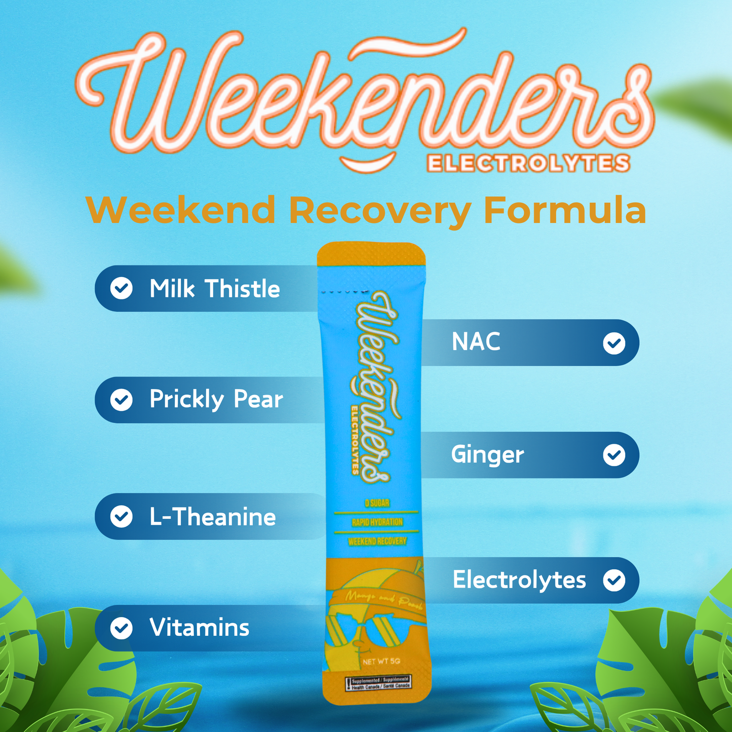Weekenders Pack | 15 Sachets | Mango Peach